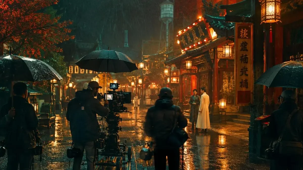 片场花絮:一场雨戏拍了 17 条 - 黄果漫剧入口幕后花絮 片场花絮:一场雨戏拍了 17 条 幕后花絮配图